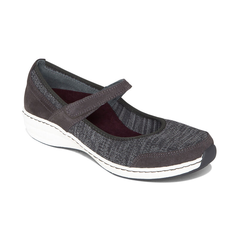 Aetrex Womens Mina Mary Janes Charcoal - wgESxgK4x